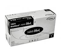 maimed nitrilo Black Negra Guantes de nitrilo desechables sin talco Guantes Guantes desechables XS - XL)