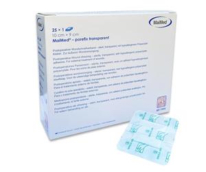 MaiMed Porefix - Apósitos transparentes estériles (10 x 9 cm, 25 unidades)