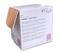 MaiMed - Tiritas elásticas (8 cm x 5 m, 1 unidad/caja, listo para usar, color piel, elasticidad transversal)