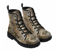 Maimeili Botines de tobillo estampados para mujer con flores, rosas y calaveras - Plataforma casual colorida de cuero para viajes, diario, fiestas, Halloween y Navidad