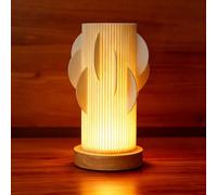 Maimeili Lámpara de escritorio impresa en 3D Luz nocturna novedosa Mesita de noche Brillo regulable Decoración moderna y sencilla para hogar para dormitorio sala de estar Navidad cumpleaños