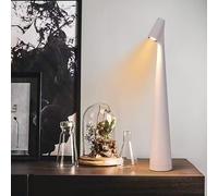 Maimeili Lámpara de Mesa LED Táctil de Metal Recargable con Batería Portátil Regulable en Intensidad Diseño Simple para Restaurante Cena de Pareja Dormitorio Bar KTV Picnic al Aire Libre