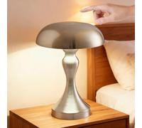 Maimeili Lámpara de Mesa LED Táctil de Metal Tipo Belleza Recargable con Batería Portátil Regulable en Intensidad Diseño Retro para Restaurante Cena de Pareja Dormitorio Bar KTV Picnic al Aire Libre