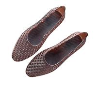Maimeili Sandalias de gelatina de las mujeres con dedo del pie cuadrado redondo hueco fuera zapatos planos ortopedia malla estilo bohemio para vestidos playa vacaciones resort de verano