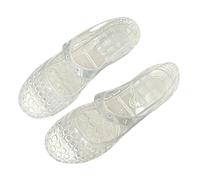 Maimeili Sandalias de gelatina de las mujeres con dedo del pie cuadrado redondo hueco fuera zapatos planos ortopedia malla estilo bohemio para vestidos playa vacaciones resort de verano