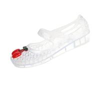Maimeili Sandalias de gelatina de las mujeres con dedo del pie cuadrado redondo hueco fuera zapatos planos ortopedia malla estilo bohemio para vestidos playa vacaciones resort de verano