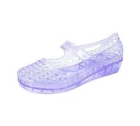 Maimeili Sandalias de gelatina de las mujeres con dedo del pie cuadrado redondo hueco fuera zapatos planos ortopedia malla estilo bohemio para vestidos playa vacaciones resort de verano