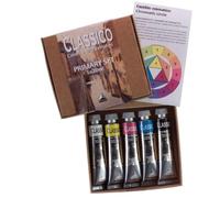 MAIMERI Classico, Óleo Bellas Artes, Caja Cartón, Set Primario, 5uds | Colores Al Óleo Extrafinos Hechos En Italia