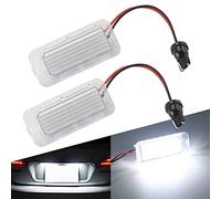 Maimiao 2 Piezas LED matrícula luces lámparas bombillas 3528 SMD 12V 6500K Xenón Blanco CanBus No hay error, Para Ford Focus 5d Mondeo Carnival