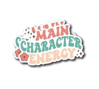 Main Character Energy FHJ210 - Calcomanías bohemias inspiradoras positivas - Paquete de 2 calcomanías de vinilo laminado de alta calidad | 5 pulgadas en el lado más ancho | Fabricado en Estados Unidos