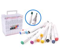 MAIN D'ARTISTE - 60 Rotuladores de Alcohol de Doble Punta - Manualidades - 030801 - Rotuladores - Multicolor - Colores - Actividades Manuales - Arte - Adultos - Niños - Marcador - A partir de 8 años