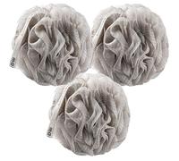 MainBasics Esponja de lufa para baño y ducha (juego de 3) (totalmente gris pardo)