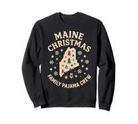 Maine Christmas Shirt Family Pijama Crew Tree Snow ME State Sudadera