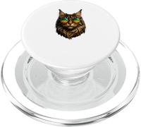 Maine Coon Cat Art - Diseño Realista para Amantes de Las Mascotas PopSockets PopGrip para MagSafe