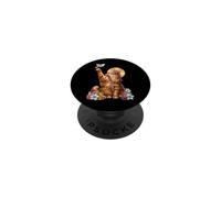 Maine Coon Cat Coquette Cristiano Rosario Crucifijo PopSockets PopGrip Adhesivo