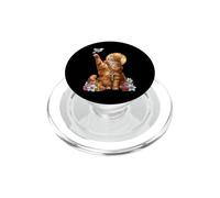 Maine Coon Cat Coquette Cristiano Rosario Crucifijo PopSockets PopGrip para MagSafe