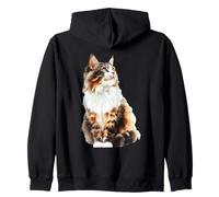 Maine Coon Cat - Diseño artístico para Amantes de felinos Sudadera con Capucha