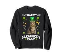 Maine Coon Cat Happy St Catricks Day Funny St Patricks Day Sudadera