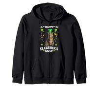 Maine Coon Cat Happy St Catricks Day Funny St Patricks Day Sudadera con Capucha