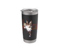 Maine Coon Cat Heartbeat ECG Funny I Love My Cat Vaso térmico de acero inoxidable de doble pared