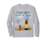 Maine Coon Cat I'm Only Talking To My Cat Today Cats Lovers Manga Larga