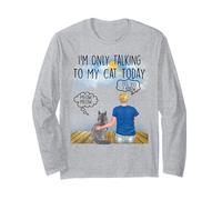 Maine Coon Cat I'm Only Talking To My Cat Today Cats Lovers Manga Larga