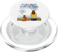 Maine Coon Cat I'm Only Talking To My Cat Today Cats Lovers PopSockets PopGrip para MagSafe