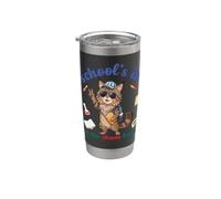 Maine Coon Cat Regresa a la escuela Vibra en Let The Chaos Begin Vaso térmico de acero inoxidable de doble pared