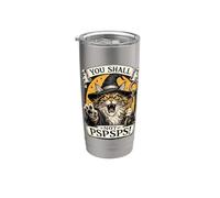 Maine Coon Cat Wizard: No lo harás, PSPSPS Fantasy Magic Vaso térmico de acero inoxidable de doble pared