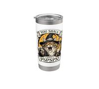Maine Coon Cat Wizard: No lo harás, PSPSPS Fantasy Magic Vaso térmico de acero inoxidable de doble pared
