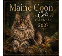 Maine Coon Cats Calendar 2027: 12-Month Featuring Adorable Feline Photography, Spacious Date Boxes, and Holiday Reference