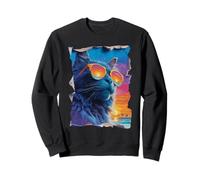Maine Coon con Gafas de Sol Sunset Beach Tropical Summer Vibes Sudadera