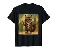 Maine Coon - Gafas de sol con diseño de gato, música rock, divertido Camiseta