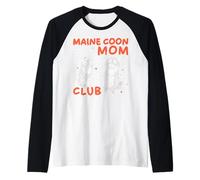 Maine Coon Mamá Club Gato Mamá Mamá Día de la Madre Lindo Camiseta Manga Raglan