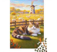 Maine Coon Puzzle Imposible,desafío para Adultos Gato Lindo Juego Educativo 1000 Piezas Obra De Arte De Juego De para Adultos, Regalos A Partir De 14 Años 1000pcs (75x50cm)
