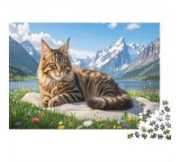 Maine Coon Rompecabezas 1000 Piezas Juego Difícil Coloridos Adultos Niños +14 Años Regalo Decoración 52x38cm/1000pcs