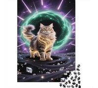 Maine Coon Rompecabezas Imposible,desafío for Adults Energía Cósmica Entretenimiento Creativo 1000 Piezas Obra De Arte De Juego De para Adultos Y Niños Mayores De 12 Años 1000pcs (75x50cm)