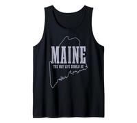 Maine: La Forma de Vivir debería ser Pine Tree State Map Pride Camiseta sin Mangas