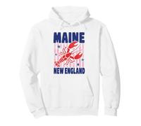 Maine - Nueva Inglaterra Estados Unidos Langosta Sudadera con Capucha