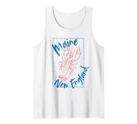 Maine Nueva Inglaterra Langosta Pescador estética Costera Camiseta sin Mangas