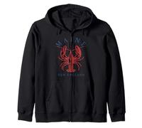 Maine Nueva Inglaterra Langosta Souvenir Pride Vintage Sudadera con Capucha