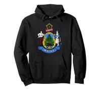 Maine State Flag, State Flag of Maine Sudadera con Capucha
