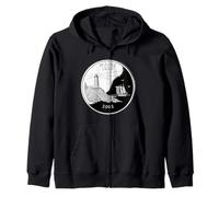 Maine State Quarter - Faro, Costa Rocosa y Goleta Sudadera con Capucha