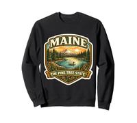 Maine The Pine Tree State Souvenir Visitante Memorabilia Viaje Sudadera