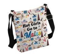 Maine Travel Gift Hot Girls Go to Maine Crossbody Bag Maine Lover Gift Maine Souvenir Gift Maine Welcome Gift Maine Gift, Mainebag