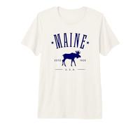 Maine USA - Recuerdo con diseño de Alce para los Amantes de Maine Camiseta Premium