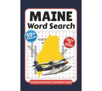 Maine Word Search Puzzle Book: Word Searches with Easy to Read Print about Maine Cities, Landmarks, Nature, Lighthouses and More | 6x9 inches, 110 ... Gift for Vacations, Holidays and Leisure Time