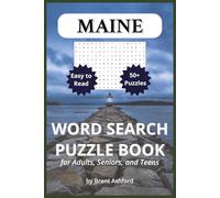 Maine Word Search Puzzle Book: Word Searches with Easy to Read Print about Maine, including Cities, Places, Festivals, Food and More | 6x9 inches, 110 ... Gift for Vacations, Holidays, and Free Times