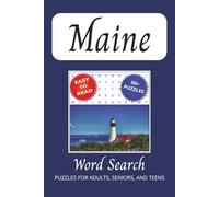 Maine Word Search Puzzle Book: Word Searches with Easy to Read Print about Maine, New England, Coastlines and More | 6x9 inches, 110 pages | 50+ ... for Vacations, Holidays, and Leisure Time