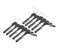 Mainetti Perchas de goma para ahorrar espacio, para camisas, camisetas, vestidos descamisados, perchas ligeras antideslizantes, con solapa, hombro estrecho, fabricadas en Italia, juego de 10 unidades